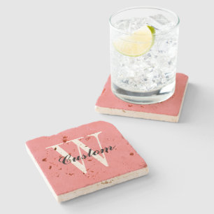 Posavasos De Piedra Astilleros travertinos personalizados con monogram