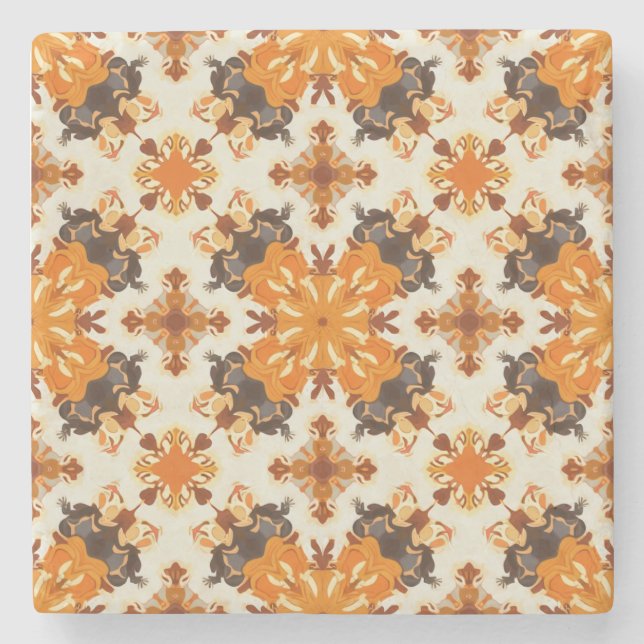 Posavasos De Piedra Astras con diseños de Acción de Gracias (Anverso)