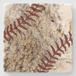 Posavasos De Piedra Astras De Béisbol Rústico De La Montaña Travertina