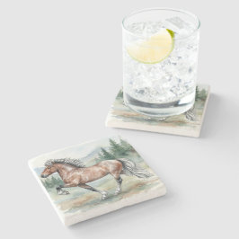 Posavasos De Piedra Astrid Tolting Icelandic Horse watercolor