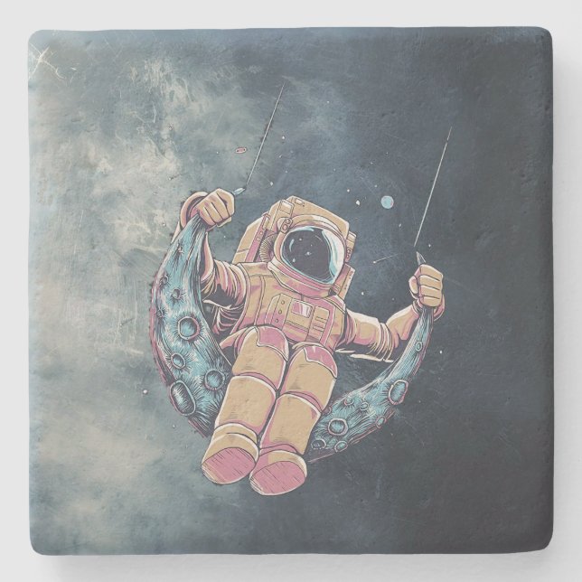 Posavasos De Piedra Astronauta (Anverso)