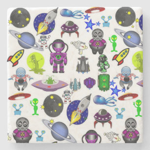 Posavasos De Piedra Astronauta astronauta de piedra de mármol Aliens S