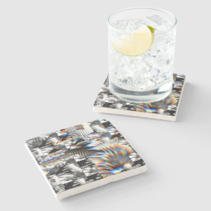 Posavasos De Piedra Ataque con arco iris