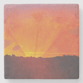 Posavasos De Piedra Atardecer, cielo Naranja (por Félix Vallotton)