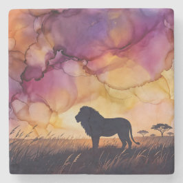 Posavasos De Piedra Atardecer en la sabana