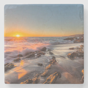 Posavasos De Piedra Atardecer en Victoria Beach