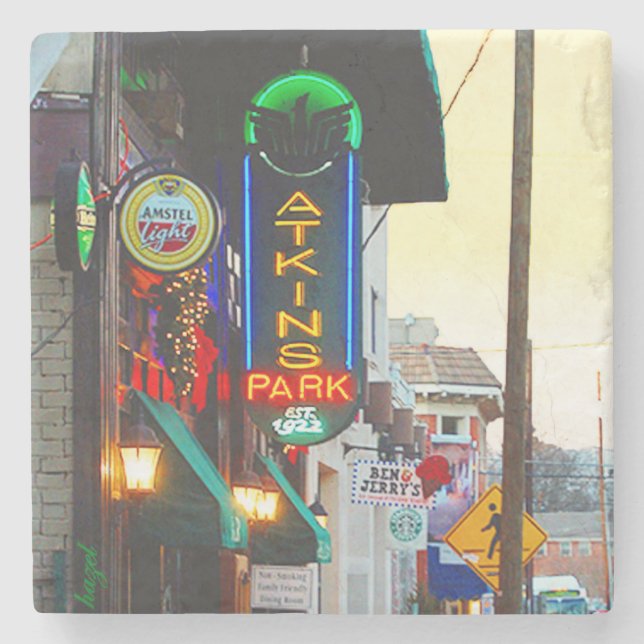 Posavasos De Piedra Atkins Park Virginia Highland, Atkins Park (Anverso)