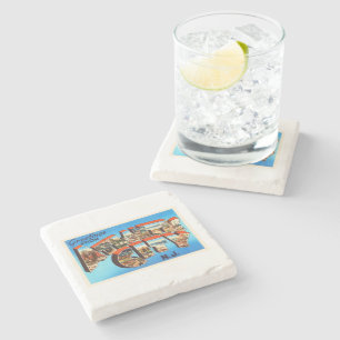 Posavasos De Piedra Atlantic City 1 viaje del vintage de New Jersey NJ