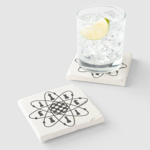 Posavasos De Piedra Átomo de ajedrez — Monstruo ChessMatters