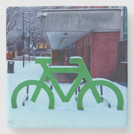 Posavasos De Piedra Atrapado en la nieve