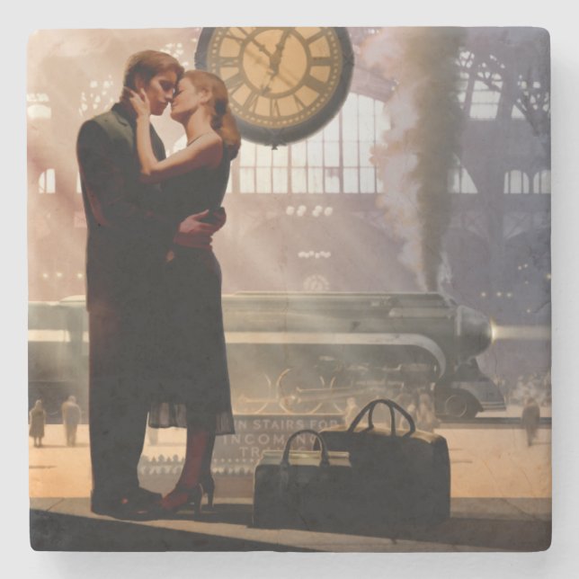 Posavasos De Piedra Au Revoir (Anverso)