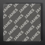 Posavasos De Piedra Audaz Retro-moderno Nombre o patrón de palabra<br><div class="desc">Personalizar con cualquier nombre o palabra.</div>
