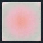 Posavasos De Piedra Aura Minimalista de degradado Pastel<br><div class="desc">Diseño degradado - efecto aura - colores pastel: rosa rubor,  beige,  verde,  gradiente naranja.</div>