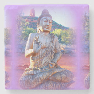 Posavasos De Piedra aureola Buda de la lavanda