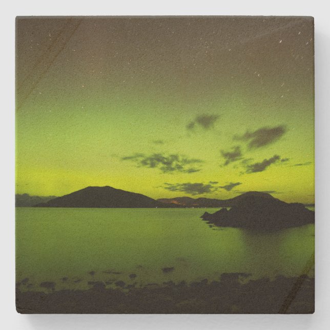 Posavasos De Piedra Aurora iluminante (Anverso)