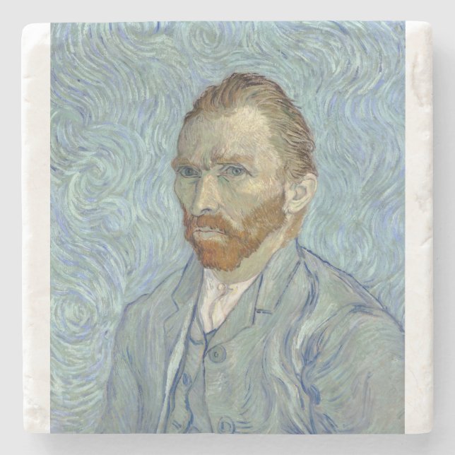Posavasos De Piedra Autorretrato 1889 de Vincent van Gogh (Anverso)