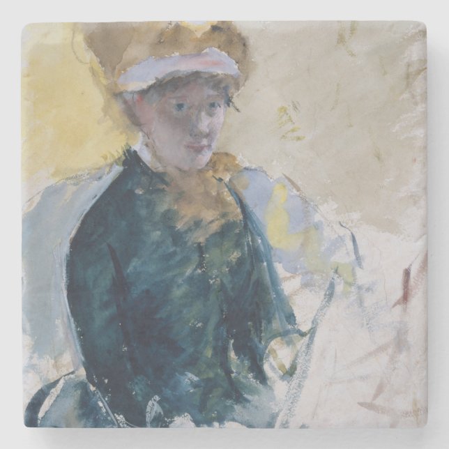 Posavasos De Piedra Autorretrato de Mary Cassatt (Anverso)