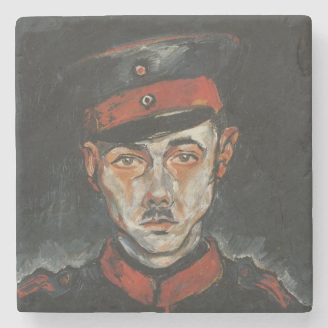 Posavasos De Piedra Autorretrato (por Walter Gramatté) (Anverso)