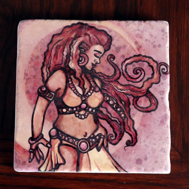 Posavasos De Piedra Autumn Moon Belly Dancer Goddess (Subido por el creador)