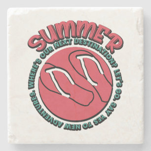 Posavasos De Piedra Aventura de verano Flip-Flops & Travel Inspired