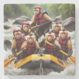 Posavasos De Piedra Aventurous Capuchin Monkeys Whitewater Rafting