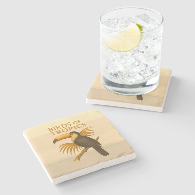 Posavasos De Piedra Aves de los trópicos (Lateral)