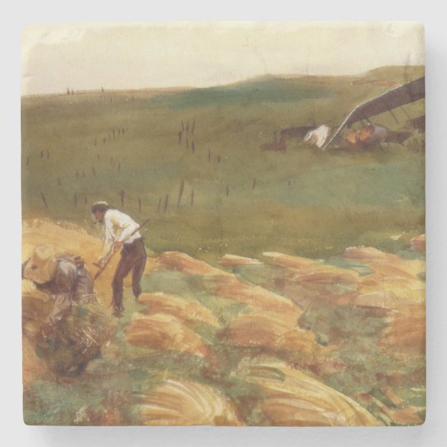 Posavasos De Piedra Avión caído (por John Singer Sargent) (Anverso)