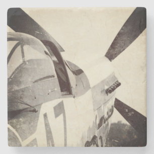 Posavasos De Piedra Avión de combate Nunca te rindas