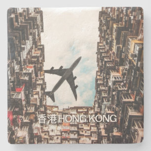 Posavasos De Piedra Avión de Hong Kong 