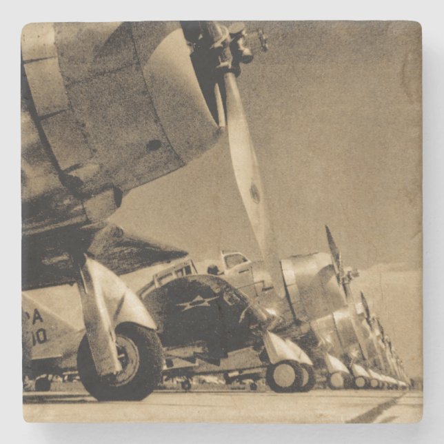 Posavasos De Piedra Aviones impávidos del bombardero del SBD de (Anverso)