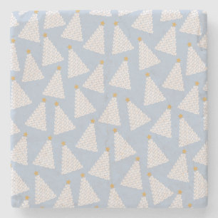 Posavasos De Piedra Azul de árbol de Navidad