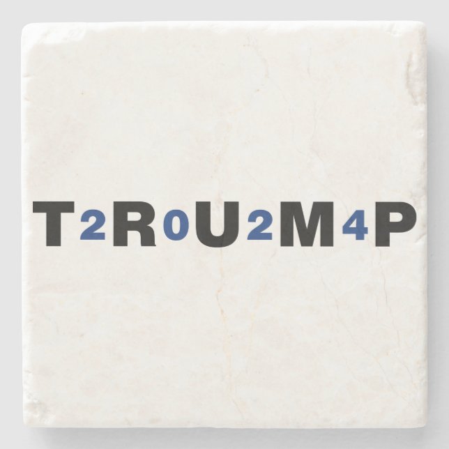 Posavasos De Piedra Azul Trump 2024 (Anverso)