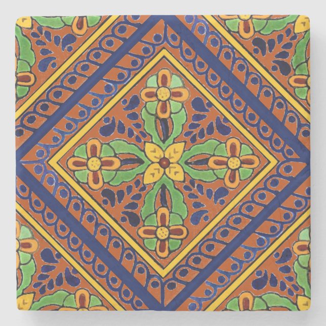 Posavasos De Piedra Azulejo de Talavera (Anverso)