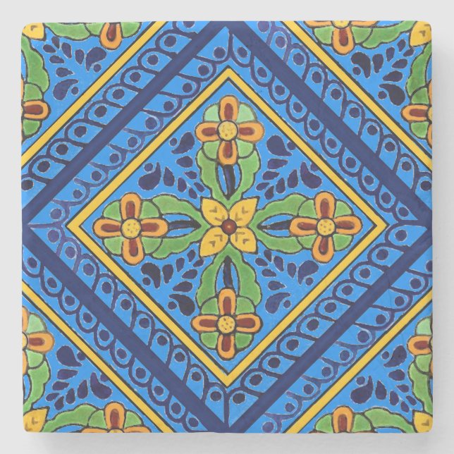 Posavasos De Piedra Azulejo de Talavera (Anverso)
