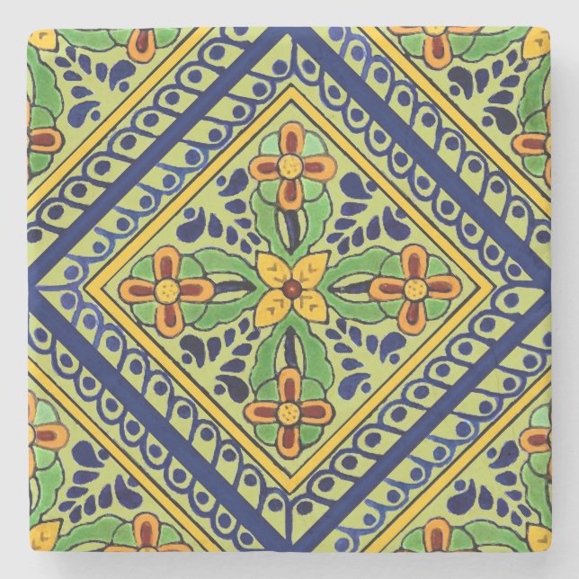 Posavasos De Piedra Azulejo de Talavera (Anverso)