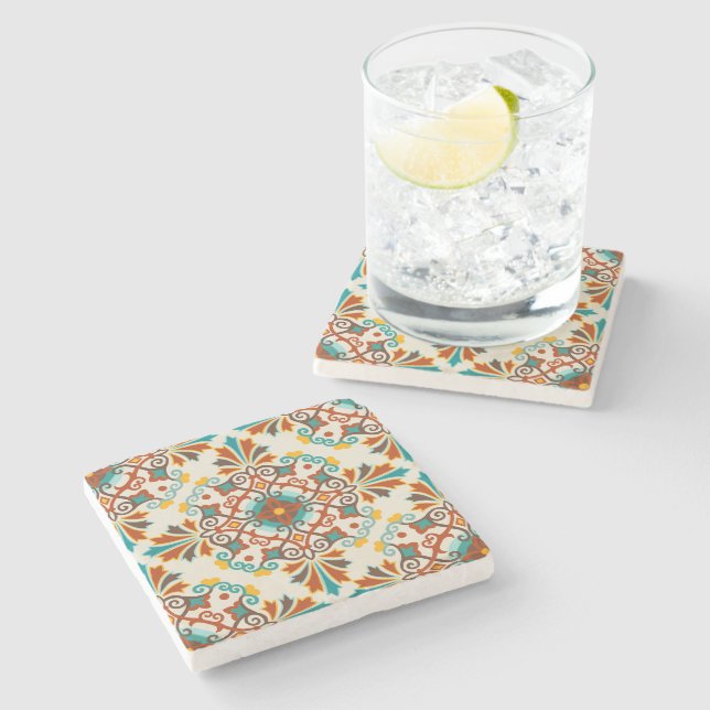 Posavasos De Piedra Azulejo de Talavera (Lateral)