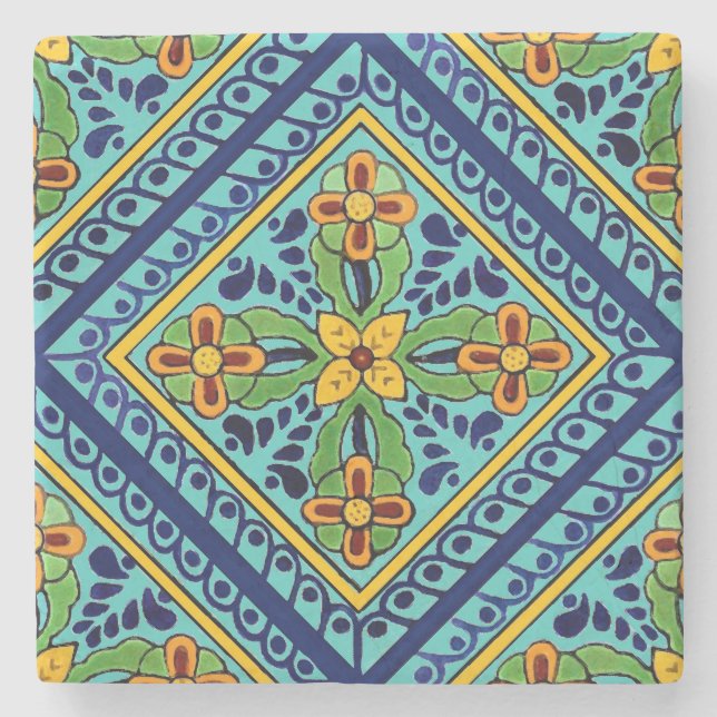 Posavasos De Piedra Azulejo de Talavera (Anverso)