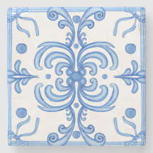 Azulejo portugués mediterráneo tradicional