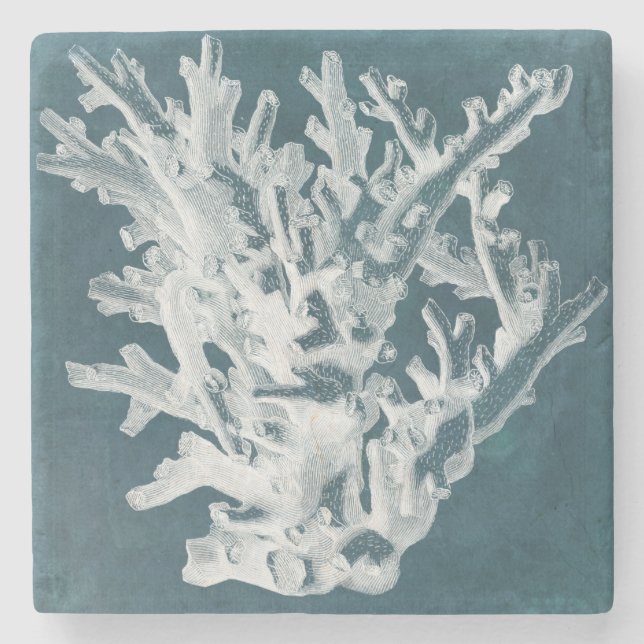 Posavasos De Piedra Azure Coral I (Anverso)