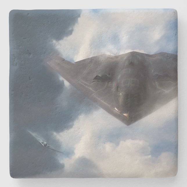 Posavasos De Piedra B-2 Spirit Stealth Bomber GHOST MAKER (Anverso)