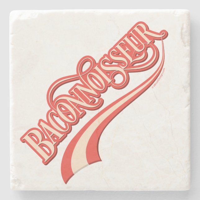 Posavasos De Piedra Baconnoisseur (amante del tocino) (Anverso)