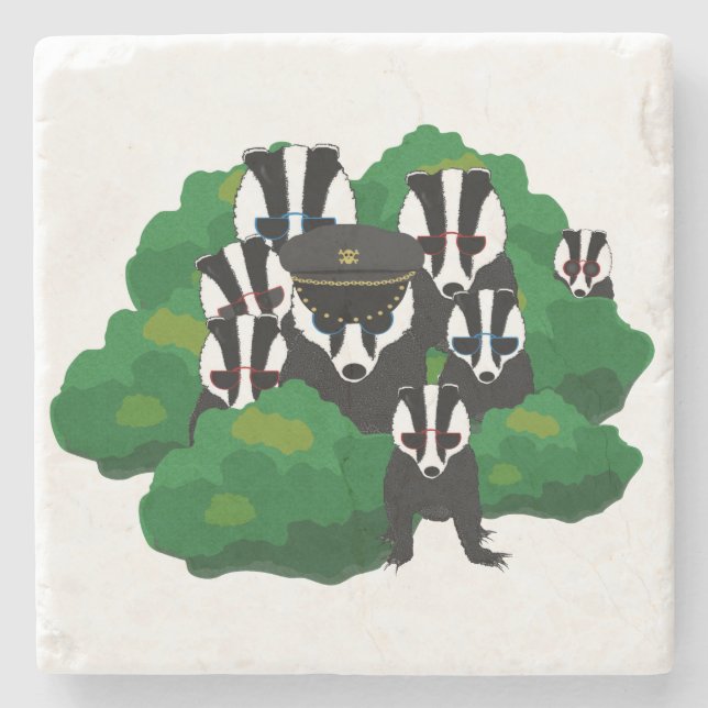 Posavasos De Piedra Badgers Stone Coaster (Anverso)