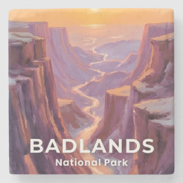 Posavasos De Piedra Badlands National Park South Dakota Painting
