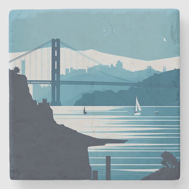 POSAVASOS DE PIEDRA BAHÍA DE FRISCO #1 (Anverso)