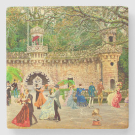 Posavasos De Piedra Bailando vals en la Quinta da Regaleira (Portugal