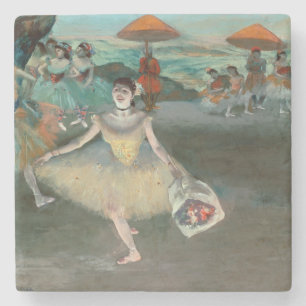 Posavasos De Piedra Bailarín de Edgar Degas el con el ramo,