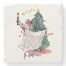 Bailarina de ballet navideño elegante con cascanue