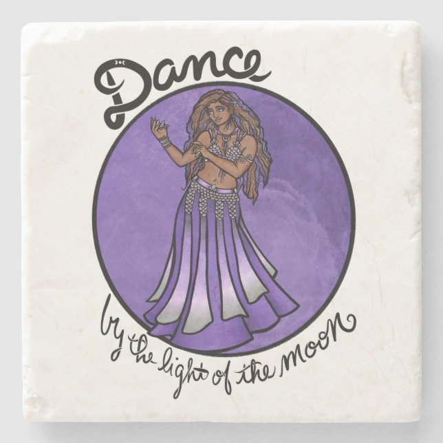 Posavasos De Piedra Baile a la luz de la luna (Anverso)