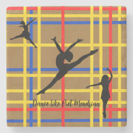 Posavasos De Piedra Baile como el arte moderno de Piet Mondrian