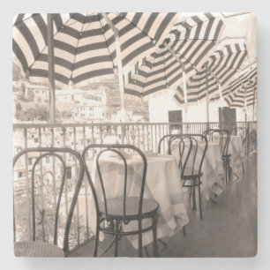 Posavasos De Piedra Balcón de restaurante pintoresco, Italia